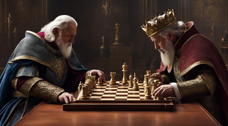 Bishop and King vs. King and Knight in chess